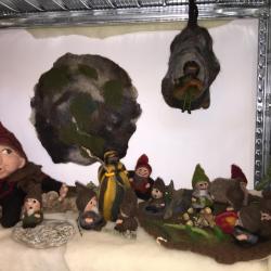 Handgefilzt aus Bergschafwolle